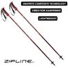 Zipline Lollipop 14.0 Graphite Carbon Composite Ski Poles  Lightweight Ergonomic Grip, Vibration Dampening, Groomers and Freestyle. Choice of Skiers (Cherry Red, 40" in./102 cm) view 3