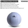 YOGIVO Sitting Ball Chair, Yoga Ball Chair Exercise Ball Chair for Home Office Desk, Stability Ball for Fitness & Pilates, Ergonomic Balance Ball Seat with Cover and Pump view 3