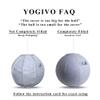 YOGIVO Sitting Ball Chair, Yoga Ball Chair Exercise Ball Chair for Home Office Desk, Stability Ball for Fitness & Pilates, Ergonomic Balance Ball Seat with Cover and Pump view 4