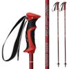 Zipline Lollipop 14.0 Graphite Carbon Composite Ski Poles  Lightweight Ergonomic Grip, Vibration Dampening, Groomers and Freestyle. Choice of Skiers (Cherry Red, 46" in./117 cm) view 1