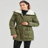 MEWOW Women's Winter Mid Length Thick Warm Faux Lamb Wool Lined Jacket Coat (XXL, ArmyGreen) view 3