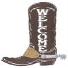 Tough1 Cowboy Boot Welcome Sign Brown view 1