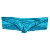 iEFiEL Mens Shiny Cap Cover Bulge Pouch Low Rise Mini Bikini Briefs Lingerie Underwear Blue XL view 3