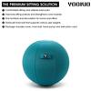 YOGIVO Sitting Ball Chair, Yoga Ball Chair Exercise Ball Chair for Home Office Desk, Stability Ball for Fitness & Pilates, Ergonomic Balance Ball Seat with Cover and Pump view 3