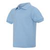Jerzees Boys' SpotShield Short Sleeve Uniform Polo (2-Pack), Light Blue, Medium view 4