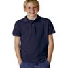 Jerzees Boys' SpotShield Short Sleeve Uniform Polo (2-Pack), Navy, Medium view 3