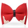 MENDENG Red Bow Ties for Men Gold Metal Christmas Wedding Bow Tie Groomsmen view 1