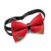 MENDENG Red Bow Ties for Men Gold Metal Christmas Wedding Bow Tie Groomsmen view 2