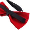MENDENG Red Bow Ties for Men Gold Metal Christmas Wedding Bow Tie Groomsmen view 4