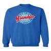 P&B World's Greatest Grandpa Funny Crewneck Sweatshirt, S, Royal view 1