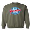 P&B World's Greatest Grandpa Funny Crewneck Sweatshirt, XL, Military view 1