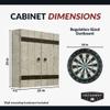 Hathaway Drifter 18-in Bristle Dart Board and Cabinet Set  Includes Self Healing Sisal Board, Removable Outer Ring, Chalk Scoreboards & Steel-Tip Darts - Complete Dart Accessories - Timberwood view 2