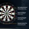 Hathaway Drifter 18-in Bristle Dart Board and Cabinet Set  Includes Self Healing Sisal Board, Removable Outer Ring, Chalk Scoreboards & Steel-Tip Darts - Complete Dart Accessories - Timberwood view 3