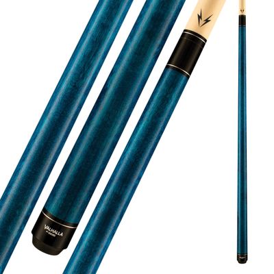 Viking Valhalla 100 Series No Wrap 2 Piece 58 Pool Cue Stick VA103 (18oz, Blue)