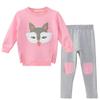 Urtrend Little Girls' Kids Long Sleeve Top Pants Leggings Set Outfits(130,Light Pink) view 1