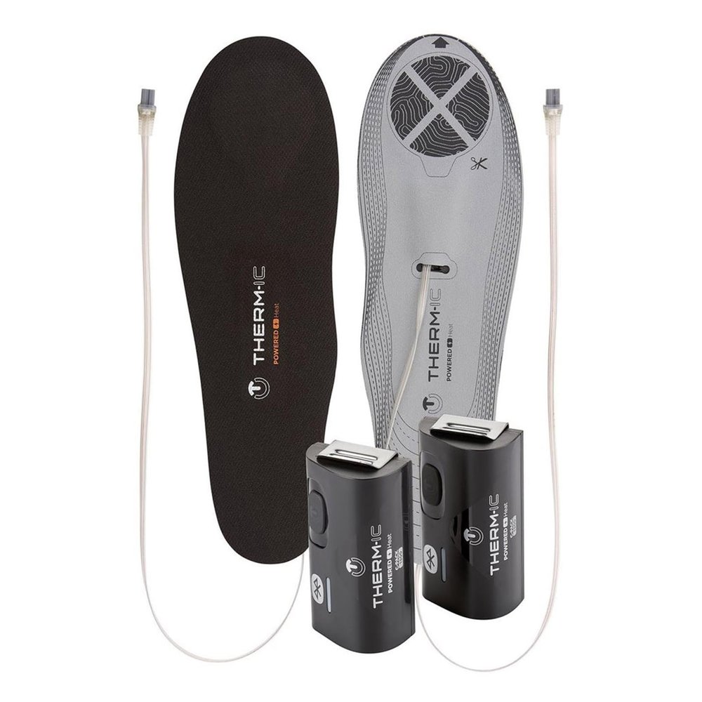 Therm-IC Set Heat Flat + C-Pack 1300 B - 1 Pair of Thin Easy-to-Cut Heated Insoles with Ultra-Fine Heating Elements & 1300 mAh Bluetooth Batteries - Long-Lasting Warm Insole Boot Heaters