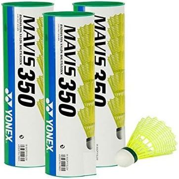 Yonex Mavis 350 Badminton Ball Set of 5 x 6 = 30 Yellow Nylon Shuttlecock GREEN/Slow