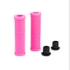 25NINE Ronin Grip Without Flange - Flangeless BMX Bike and Scooter Handlebar Grips with End Plugs - Bright Pink view 2