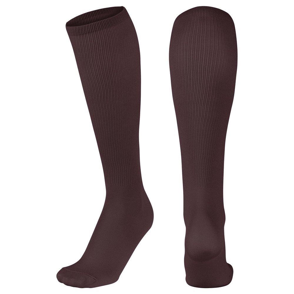 CHAMPRO Featherweight Socks, Single Pair, Adult Large, Maroon