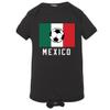Baby Mexico Mexican Soccer Flag 2018 Copa Cup HQ Jumpsuit-Blk-12M view 1
