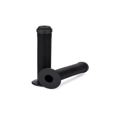 25NINE Ronin Grip with Flange - Flanged BMX Bike and Scooter Handlebar Grips with End Plugs - Black