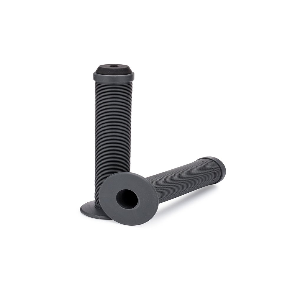 25NINE Ronin Grip with Flange - Flanged BMX Bike and Scooter Handlebar Grips with End Plugs - Grey