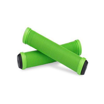 25NINE Ronin Grip Without Flange - Flangeless BMX Bike and Scooter Handlebar Grips with End Plugs - Green