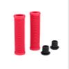 25NINE Ronin Grip Without Flange - Flangeless BMX Bike and Scooter Handlebar Grips with End Plugs - Red view 2