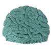 BIBITIME Unisex Handmade Knitted Brain Beanie Cap Halloween Hat Anniversary Mother's Day (Made to fit Average Adult, Peacock Blue) view 1