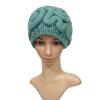 BIBITIME Unisex Handmade Knitted Brain Beanie Cap Halloween Hat Anniversary Mother's Day (Made to fit Average Adult, Peacock Blue) view 4