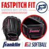 Franklin Sports Fastpitch Softball Glove - Fastpitch Pro - Adult and Youth Softball Mitt - Infield and Outfield - Left Handed Glove - Pink 13" Lefty, Model:22440L view 3