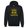 UGP Campus Apparel - AH20 - Iowa Hawkeyes Athletic Arch Hoodie - Large - Black view 1