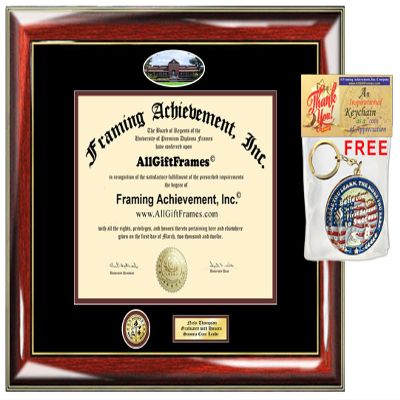 AllGiftFrames University of Arizona Diploma Frame Campus Photo with Personalized Engraved Arizona Custom Degree Frame Choice Logo Insignia Certificate Framing Document Case Graduation Gift College
