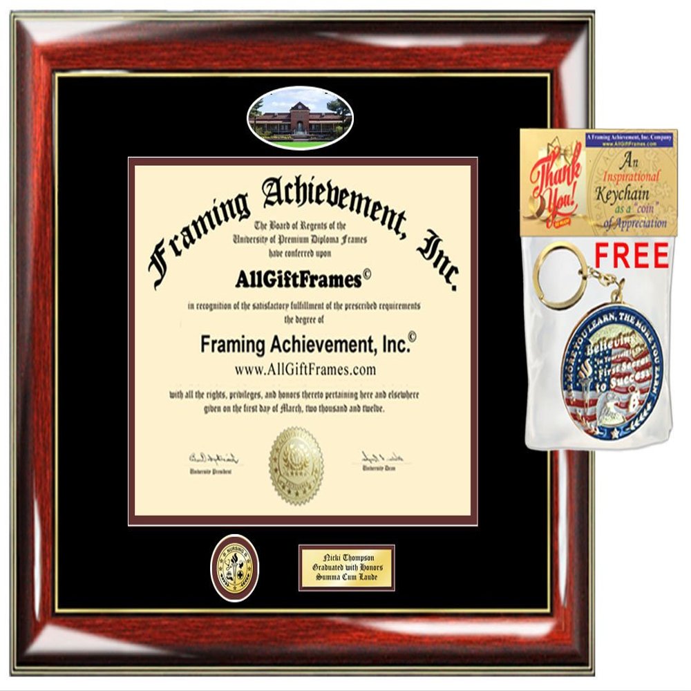 AllGiftFrames University of Arizona Diploma Frame Campus Photo with Personalized Engraved Arizona Custom Degree Frame Choice Logo Insignia Certificate Framing Document Case Graduation Gift College