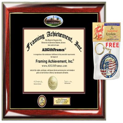 Arizona State University Diploma Frame Campus Photo ASU with Personalized Engraved Custom Degree Frame Choice Logo Insignia Certificate Framing Document Case Graduation Gift College