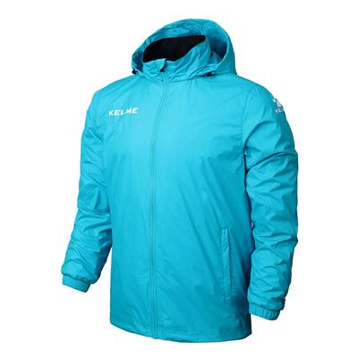 KELME Men's Team Windproof Waterproof Sideline Rain Soccer Training Jacket (Large, SkyBlue)