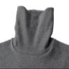 HieasyFit Women's Soft Cotton Turtleneck Top Basic Layer Darkgray XXL view 4
