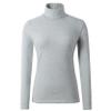 HieasyFit Women's Cotton Turtleneck Underscrub Knit Pullover Top LightGray XL view 1