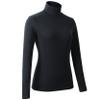 HieasyFit Women's Cotton Basic Thermal Turtleneck Pullover Top Black XL view 3