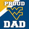 West Virginia Mountaineers 5 x 6-Inch Proud Dad Magnet Single Officially Licensed Collegiate Product view 1
