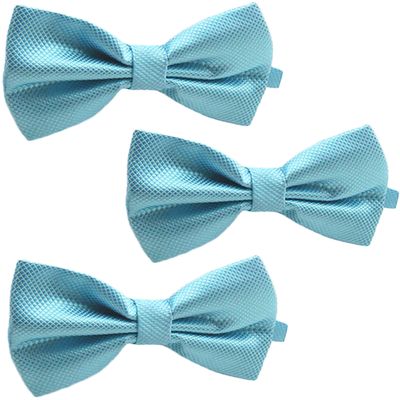 Bow Tie Packages for Wedding and Formal Events, Pre-Tied (Set of 6, Turquoise Blue)