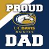 UC Davis Aggies 5 x 6-Inch Proud Dad Magnet Single Officially Licensed Collegiate Product view 1
