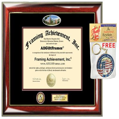 Bowling Green State University Diploma Frame with Personalized Engraved BGSU Custom Degree Frame Logo Insignia Certificate Framing Document Case Graduation Gift College Campus Picture