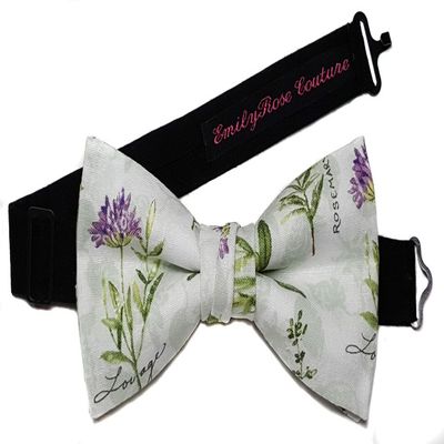 EmilyRose Couture Floral Bow Ties (Herbal Garden, Large)