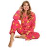 Angelina Women's Pajama Set Cozy Fleece with Notch Collar and Pockets | PJ56_S | Tacos view 3