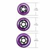 Rollerex VXT500 Inline Skate Wheels  2-Pack (Optional Bearings, Spacers and Washers) - Durable Replacement Roller Blade Wheels for Indoor & Outdoor Skating (Royal Purple, 80mm) view 4