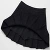 chouyatou Women's Simple High Waist All Around Pleated A-Line Skirt (Medium, Black) view 2