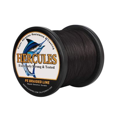 HERCULES Super Cast 1000M 1094 Yards Braided Fishing Line 80 LB Test for Saltwater Freshwater PE Braid Fish Lines Superline 8 Strands - Black, 80LB (36.3KG), 0.48MM