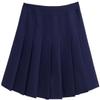 chouyatou Women's Simple High Waist All Around Pleated A-Line Skirt (Large, Navy) view 1