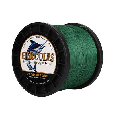 HERCULES Super Cast 1000M 1094 Yards Braided Fishing Line 200 LB Test for Saltwater Freshwater PE Braid Fish Lines Superline 8 Strands - Green, 200LB (90.7KG), 0.75MM